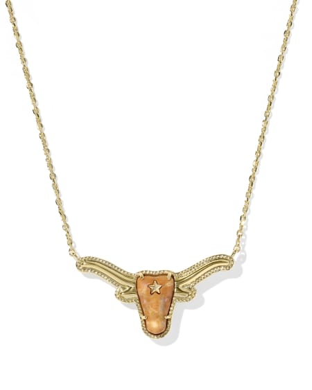 Longhorn Gold Short Pendant Necklace