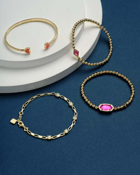 Lexi Gold Chain Bracelet in White CZ