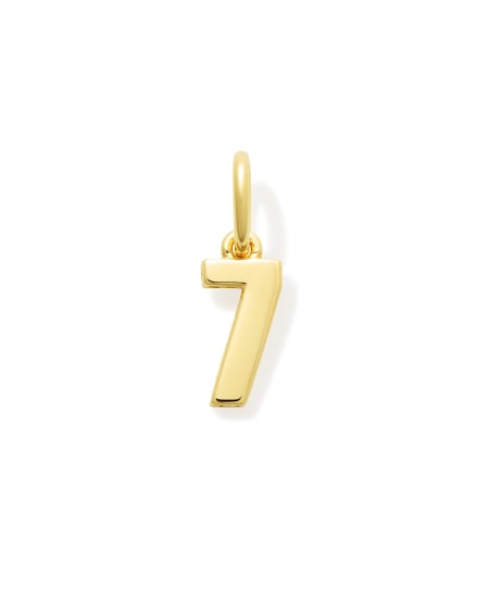 Metal Number 7 Charm in 18k Gold Vermeil