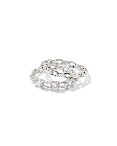 Lexi Silver Ring Set in White CZ