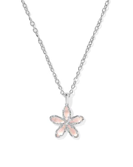 Kyla Flower Silver Pendant Necklace