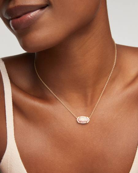 Elisa Gold Short Pendant Necklace
