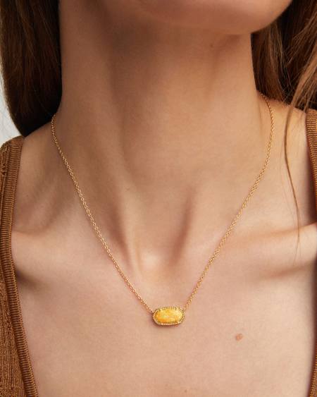 Elisa Gold Short Pendant Necklace