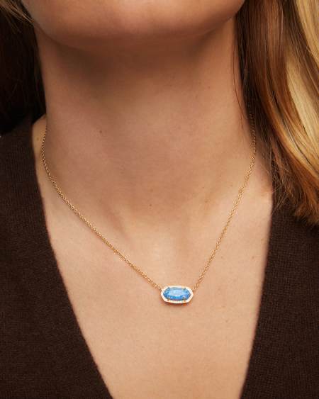 Elisa Gold Short Pendant Necklace