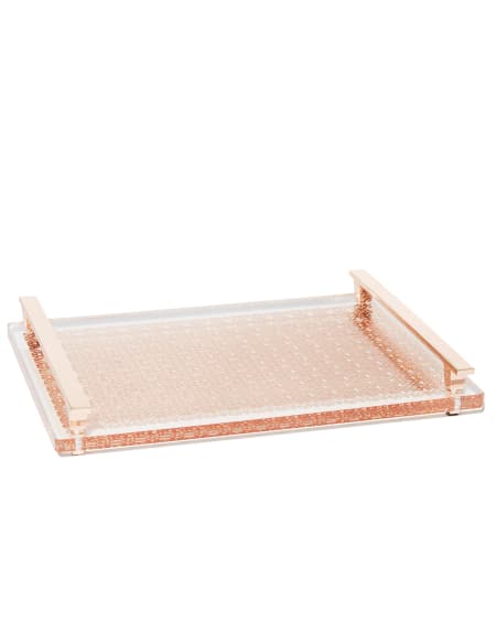 FILIGREE ACRYLIC TRAY RSG METAL 14X10