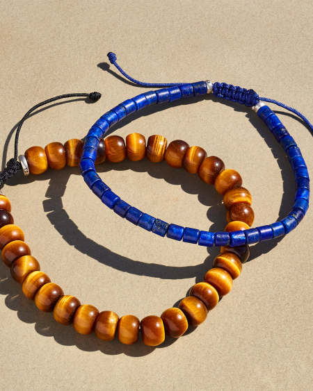 Grey Oxidized Sterling Silver Bracelet in Blue Lapis