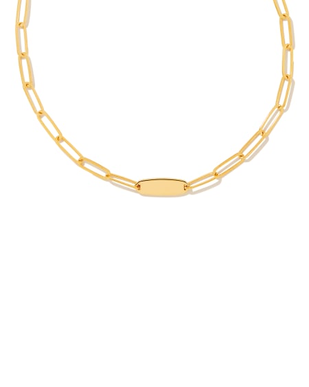 Marlee Paperclip Chain Necklace in 18k Gold Vermeil