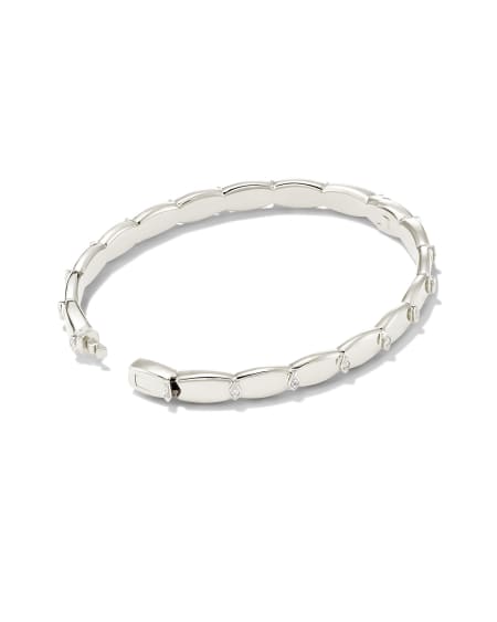 Jordan Sterling Silver Bangle Bracelet in White Sapphire