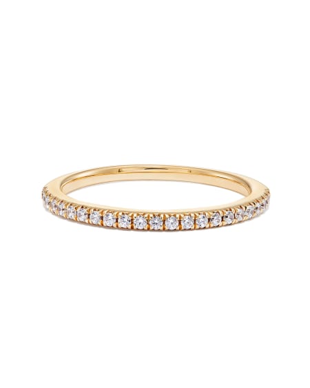 Pave Band Ring in 14k Yellow Gold