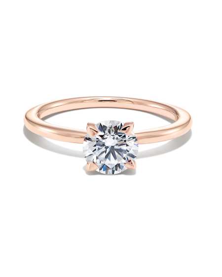 0.75 ct Round Solitaire Engagement Ring in 14k Rose Gold