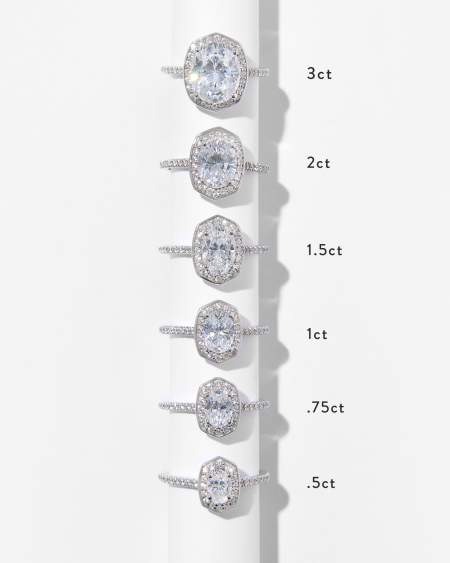 1 ct Oval Iconic Halo Engagement Ring in 14k Rose Gold