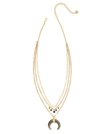 Lainey Wilson x Yellow Rose by Kendra Scott Vintage Gold Multi Strand Necklace in Golden Obsidian