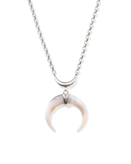 Lainey Wilson x Yellow Rose by Kendra Scott Vintage Silver Statement Necklace in Gray Banded Agate