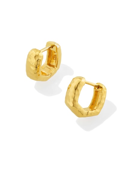 Davie 18k Gold Vermeil Metal Huggie Earrings