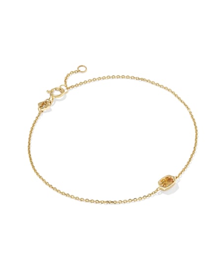 Marisa 14k Yellow Gold November Oval Solitaire Bracelet
