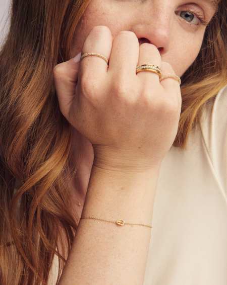 Marisa 14k Yellow Gold November Oval Solitaire Bracelet