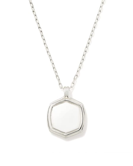 Davie Ridged Pendant Necklace in Sterling Silver