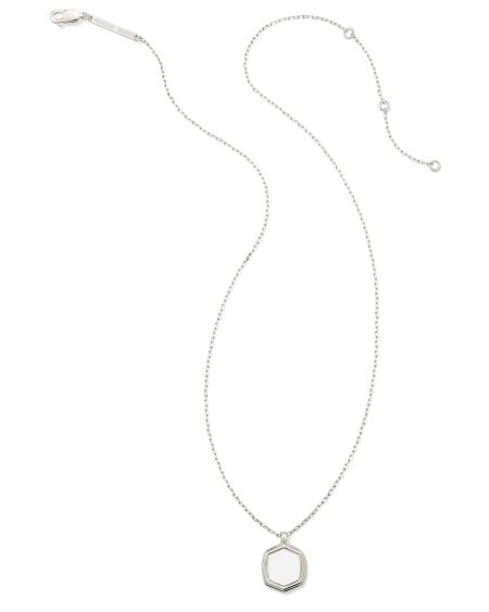 Davie Ridged Pendant Necklace in Sterling Silver