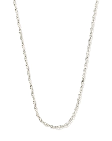 Delicate Rope Chain Necklace in Sterling Silver