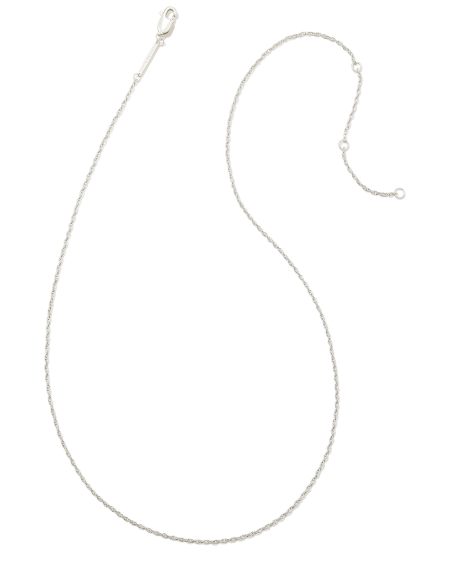 Delicate Rope Chain Necklace in Sterling Silver