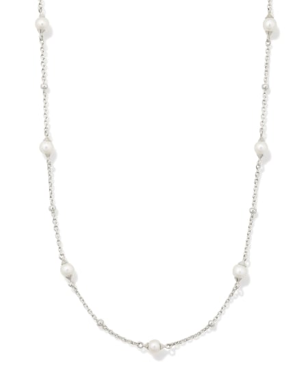 Emmaline Sterling Silver Strand Necklace in Freshwater Cultured Pearl