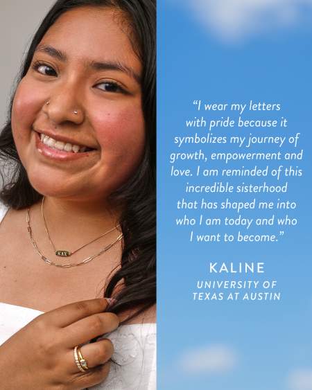 Kappa Delta Chi Pendant Necklace in 18k Gold Vermeil