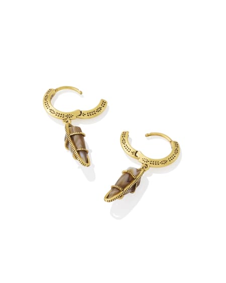 Trinity Vintage Gold Huggie Earrings