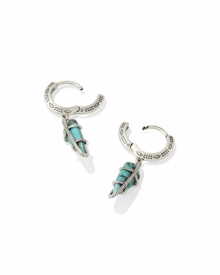 Trinity Vintage Silver Huggie Earrings