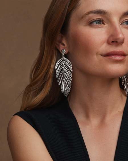 Calliope Vintage Silver Statement Earrings