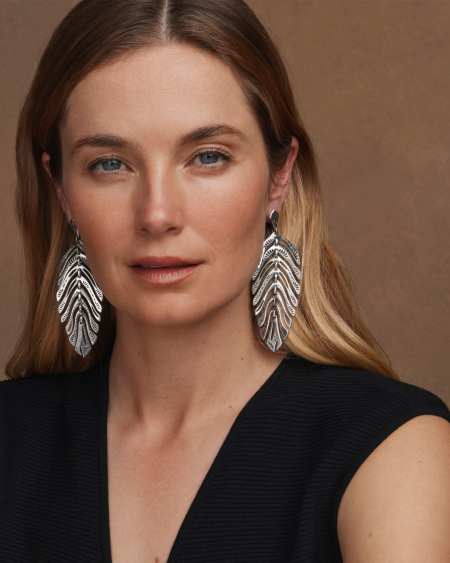 Calliope Vintage Silver Statement Earrings