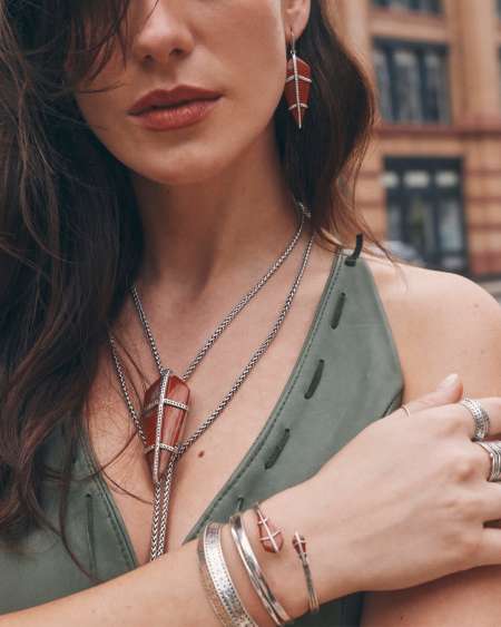 Trinity Vintage Silver Bolo Necklace