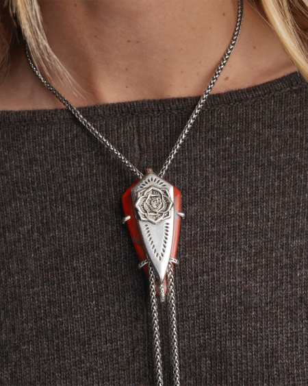 Trinity Vintage Silver Bolo Necklace