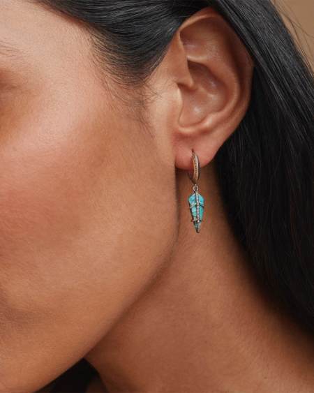 Trinity Vintage Silver Huggie Earrings