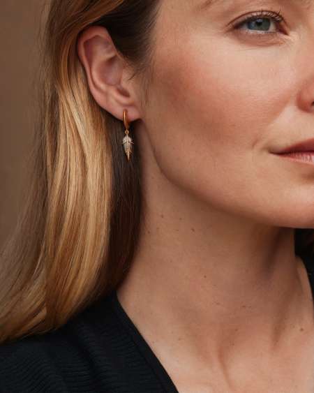 Trinity Vintage Gold Huggie Earrings