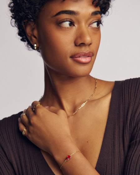 Tatum July Gold Delicate Chain Bracelet
