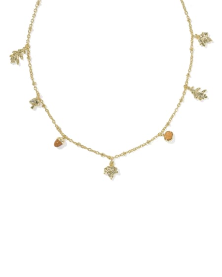 Autumn Gold Charm Necklace