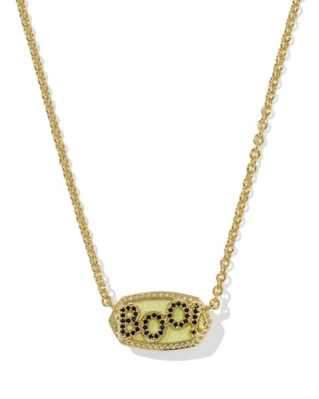 Elisa Gold Boo Short Pendant Necklace