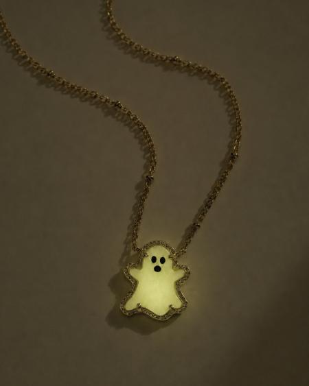 Ghost Gold Short Pendant Necklace