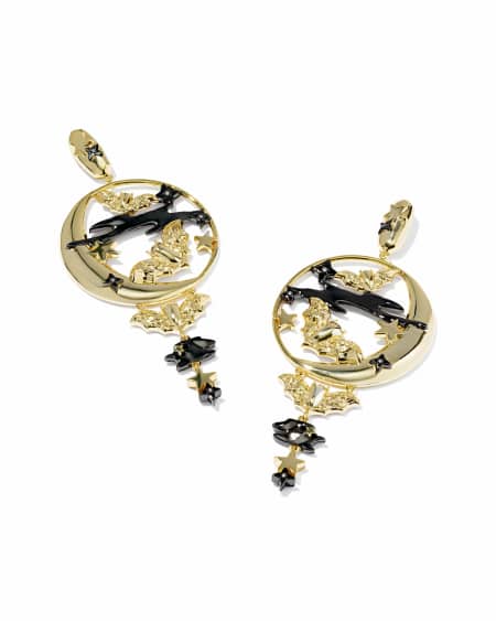 Spooky Night Mixed Metal Statement Earrings