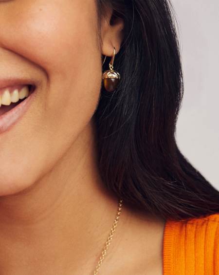 Acorn Gold Drop Earrings