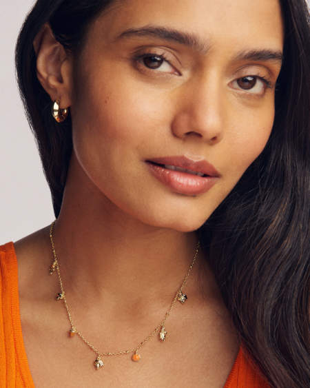 Autumn Gold Charm Necklace