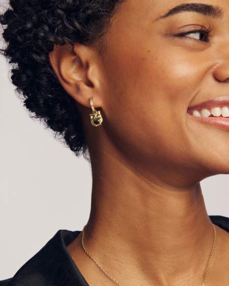 Owl Gold Convertible Huggie Earrings