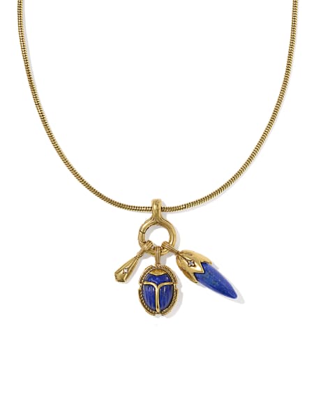 Catherine Vintage Gold Charm Necklace