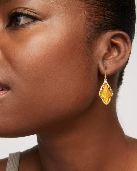 Adeline Vintage Gold Drop Earrings