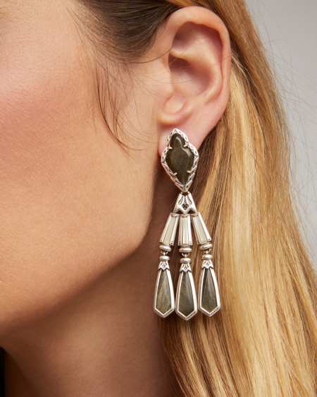 Adeline Vintage Silver Statement Earrings
