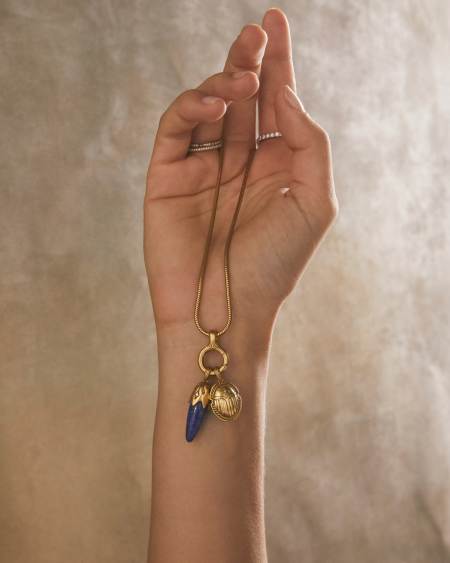 Catherine Vintage Gold Charm Necklace