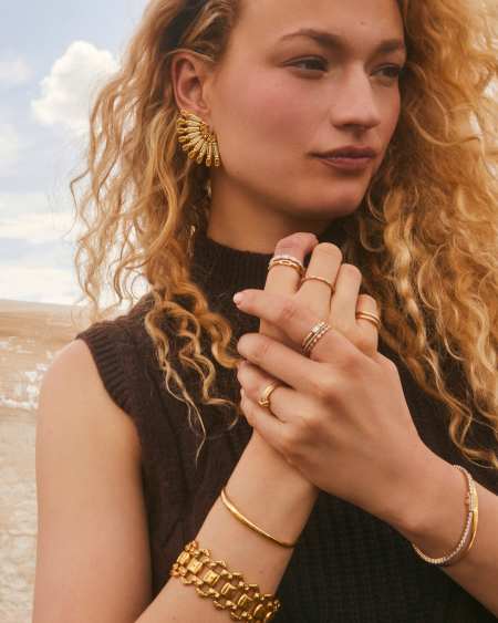 Catherine Vintage Gold Statement Earrings