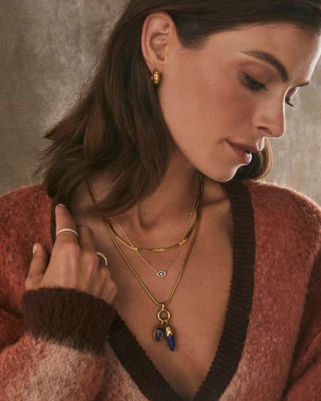 Mini Eye Gold Short Pendant Necklace