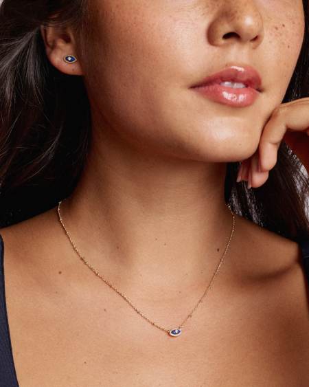 Mini Eye Gold Stud Earrings