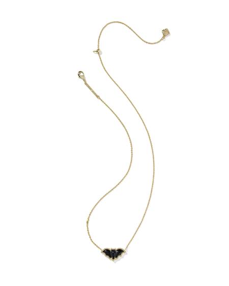 Bat Gold Short Pendant Necklace